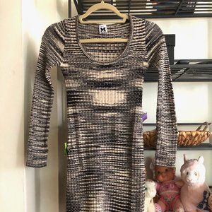 Missoni Long Sleeve Patchwork Zigzag Knit Dress